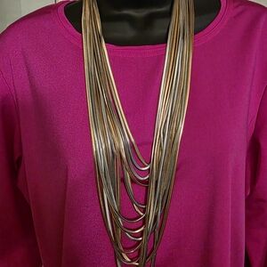 Paparazzi Zi Piece - Gold and Silver Multi-Strand Necklace